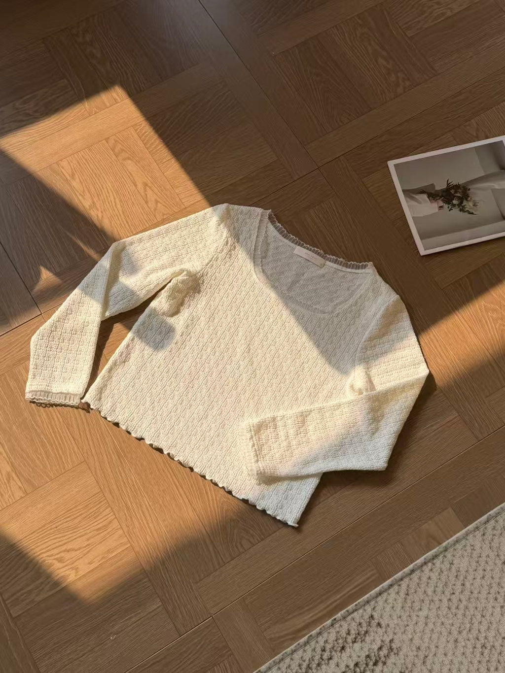 HELLO MILK TEE- 86935 拼接上衣