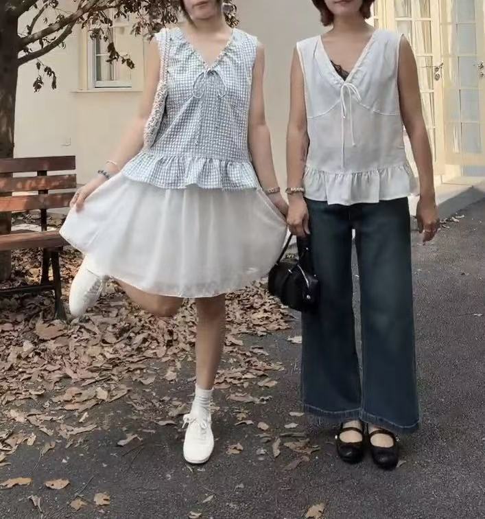 HELLO MILK TEE- 86754   抽繩小衫
