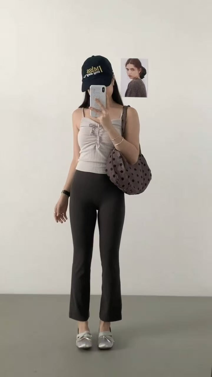 HELLO MILK TEE- 86784   百搭瑜伽褲
