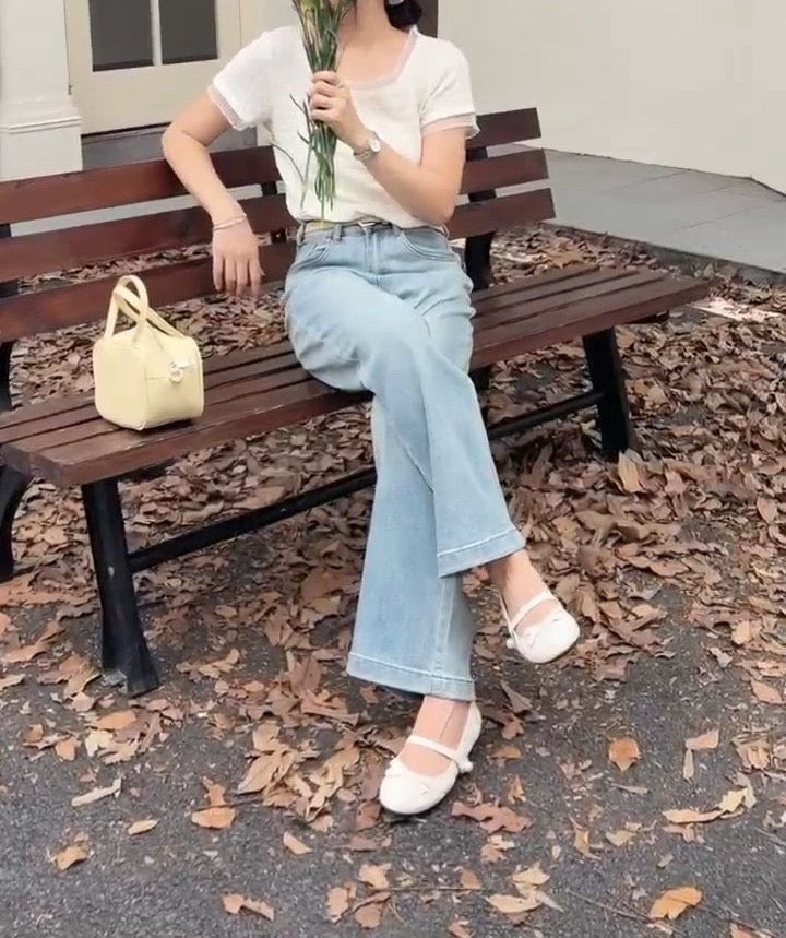 HELLO MILK TEE- 86819   皮質單鞋