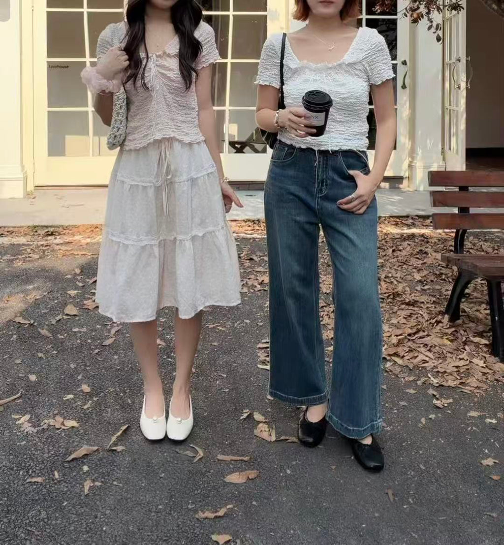 HELLO MILK TEE- 86857   方領上衣
