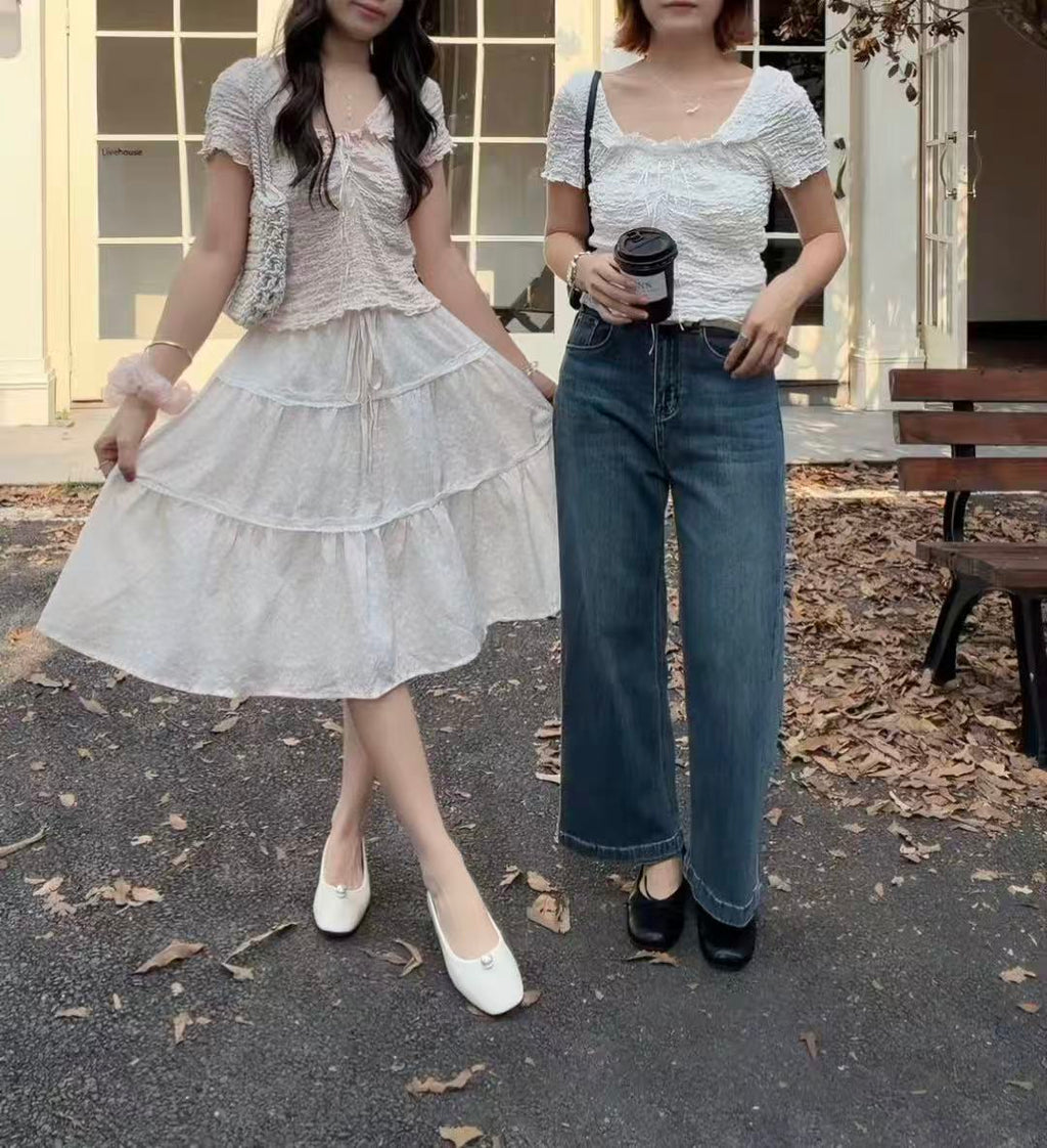 HELLO MILK TEE- 86764   韓系半裙
