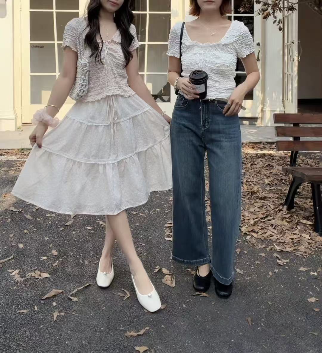 HELLO MILK TEE- 86764   韓系半裙
