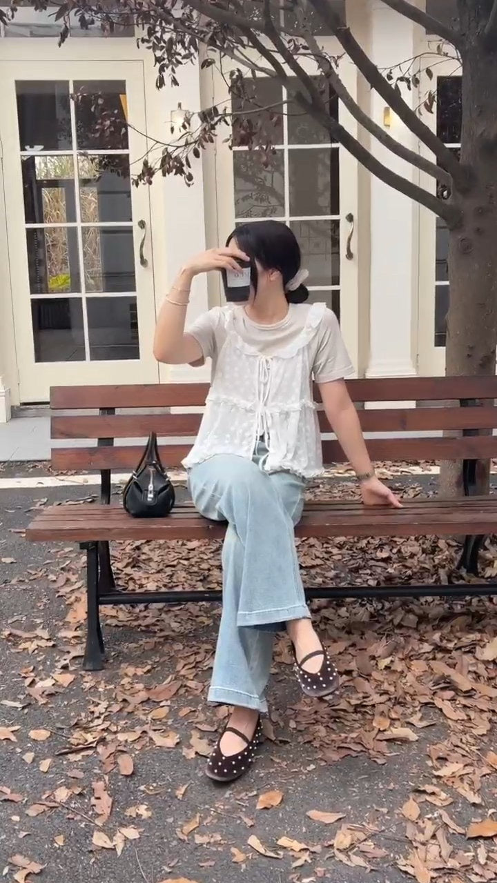 HELLO MILK TEE- 86822   珍珠單鞋