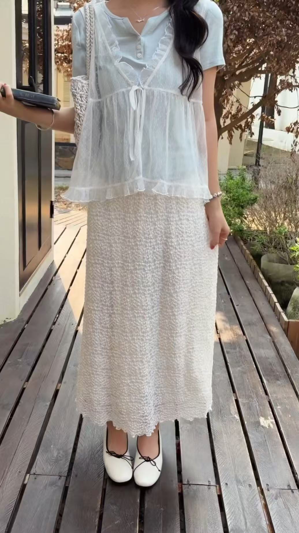 HELLO MILK TEE- 86730   百搭半裙