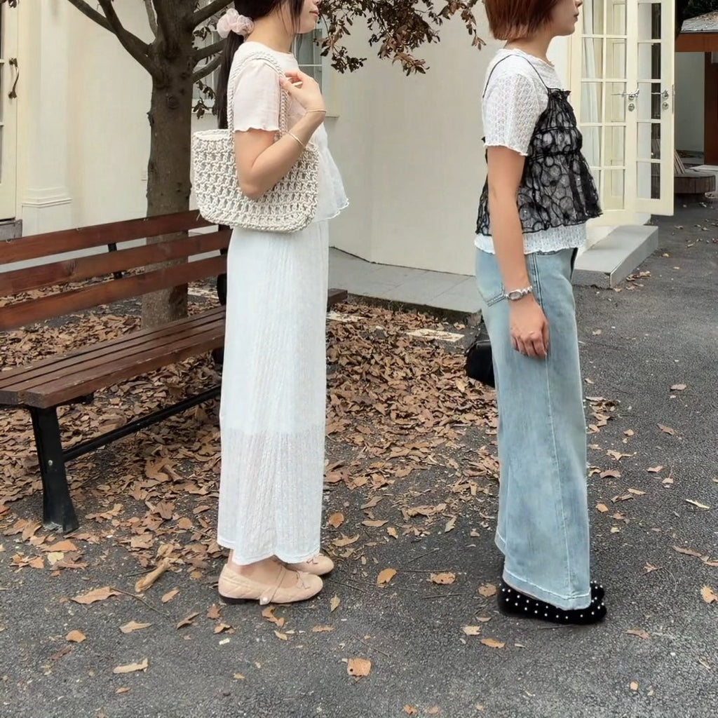 HELLO MILK TEE- 86771   網紗吊帶衫