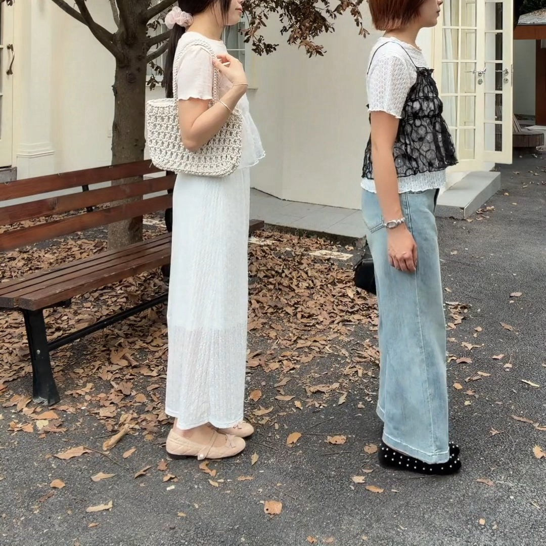 HELLO MILK TEE- 86771   網紗吊帶衫