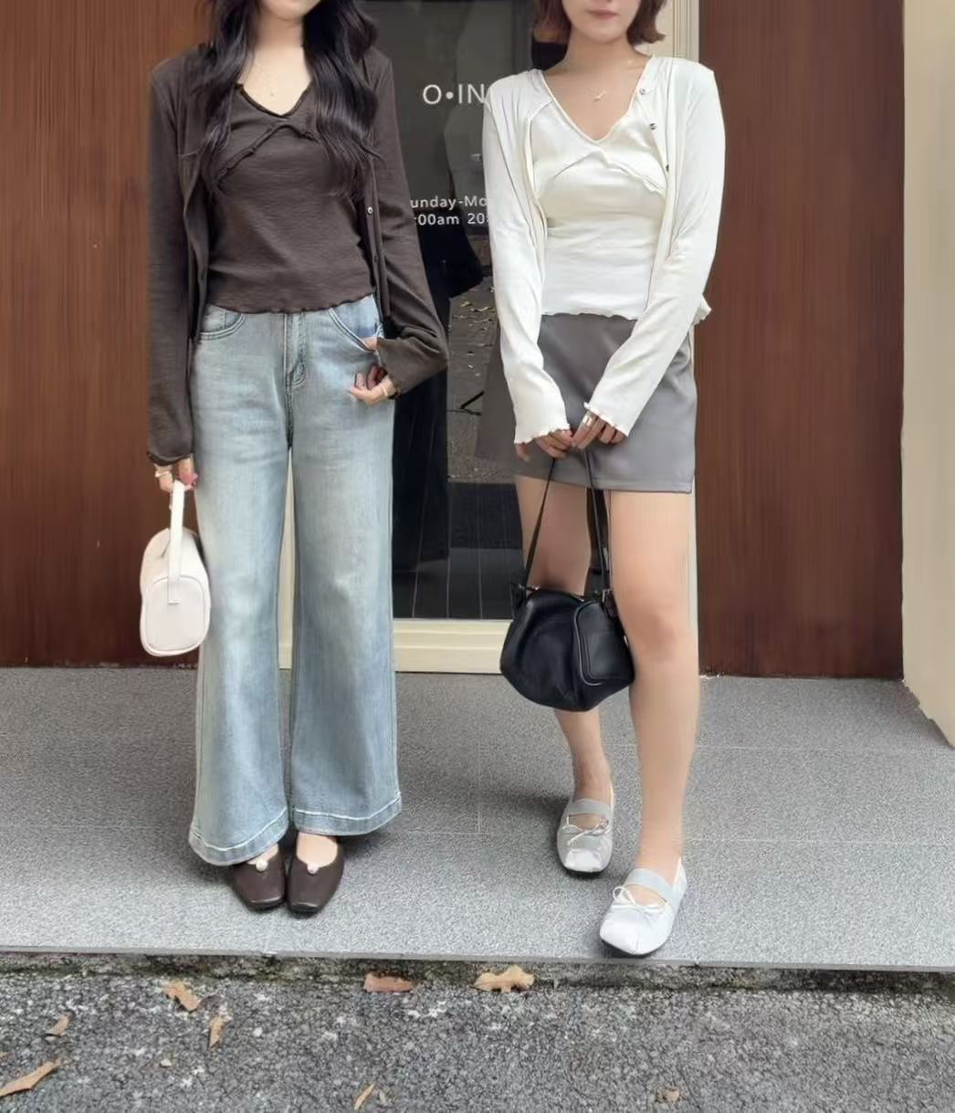 HELLO MILK TEE- 86845   韓系兩件套
