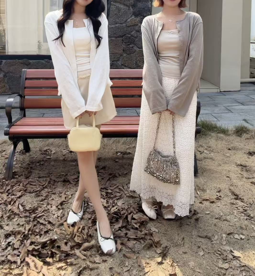 HELLO MILK TEE- 86702   質感半裙