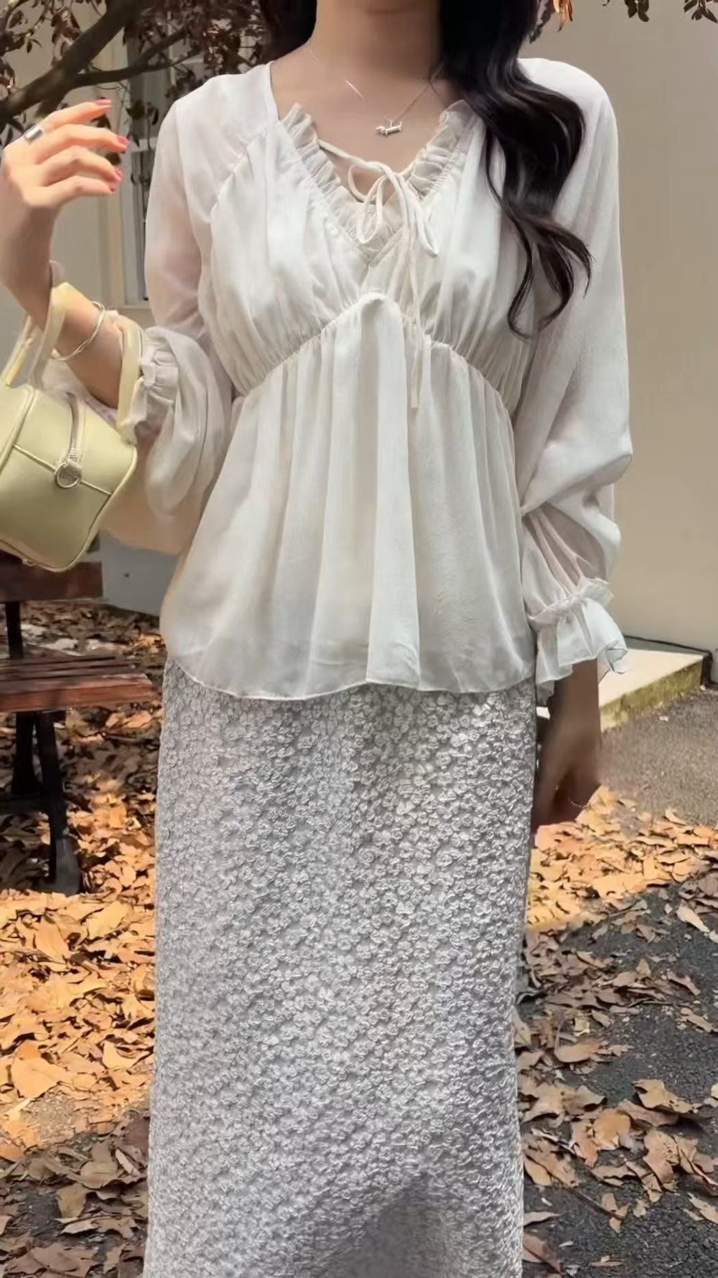 HELLO MILK TEE- 86836   法式套裝