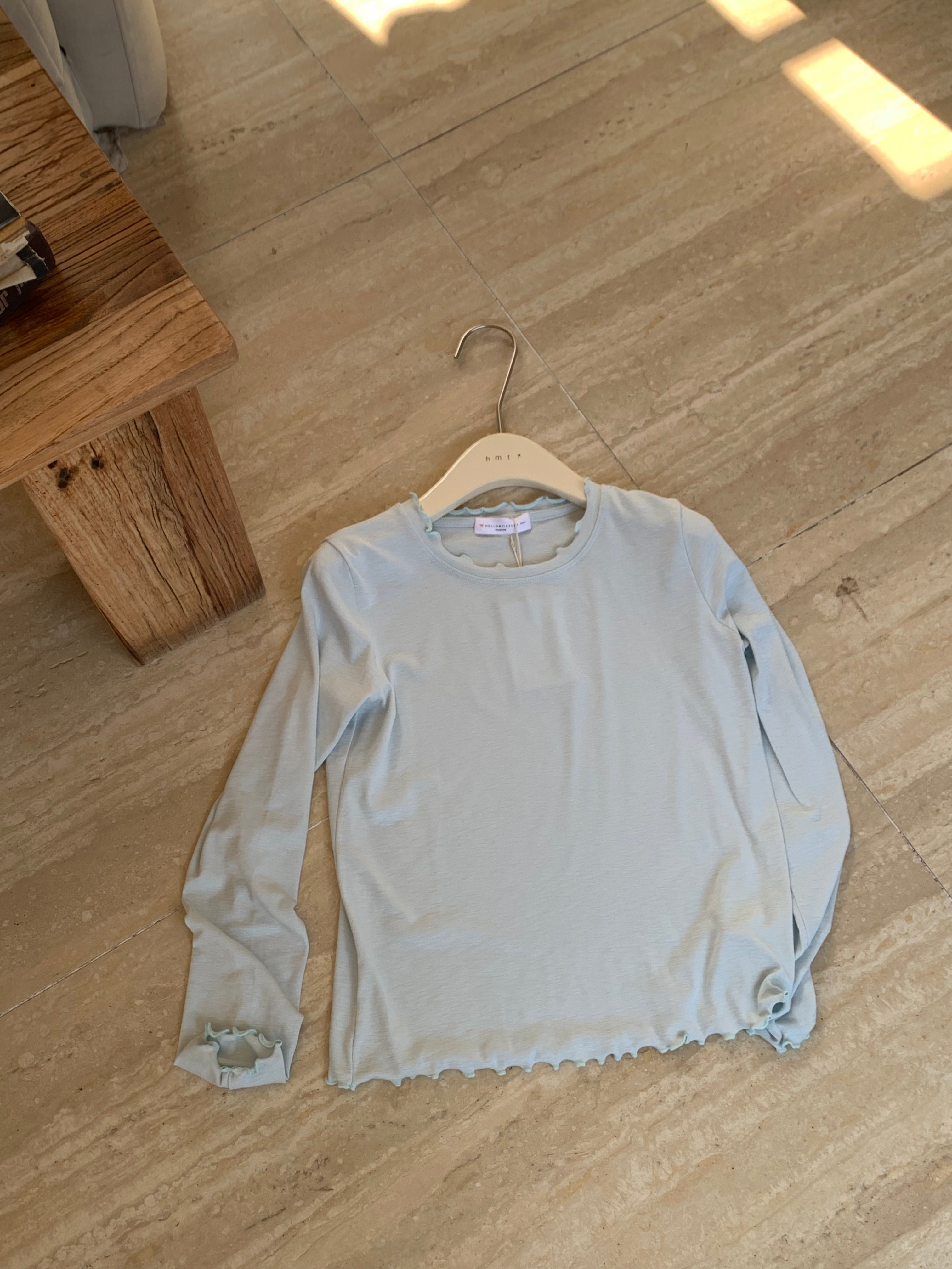 HELLO MILK TEE- 86941 木耳邊小衫