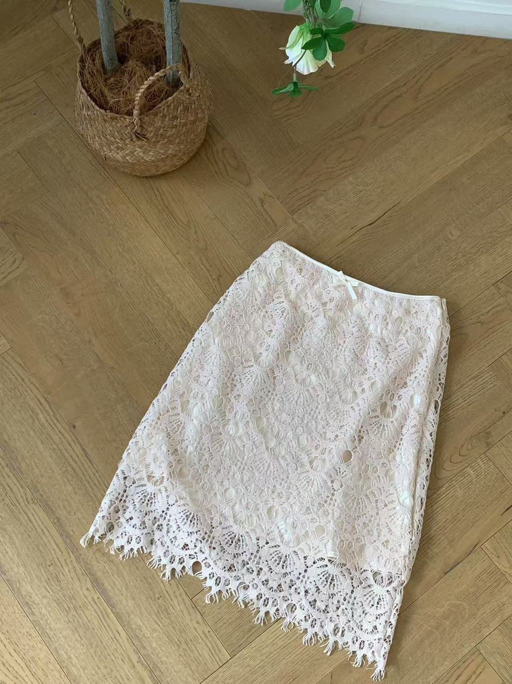 HELLO MILK TEE- 86945 蕾絲半裙