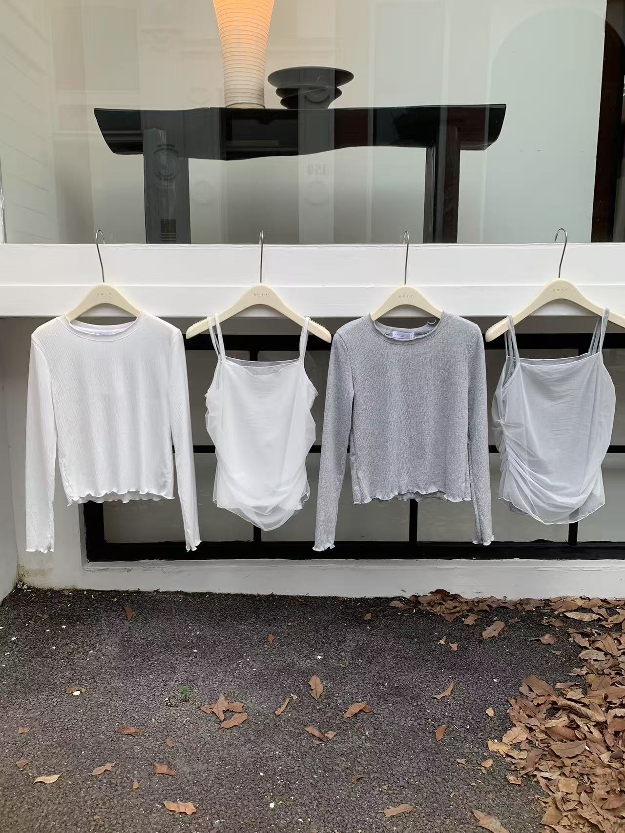 HELLO MILK TEE- 86924 吊帶套裝