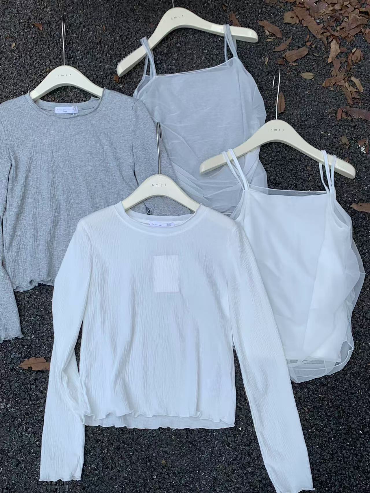 HELLO MILK TEE- 86924 吊帶套裝