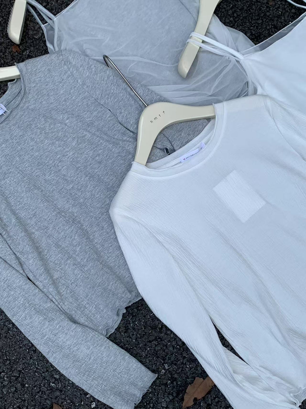 HELLO MILK TEE- 86924 吊帶套裝