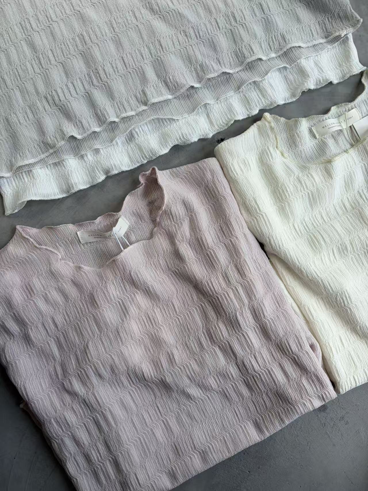 HELLO MILK TEE- 86879 純色上衣