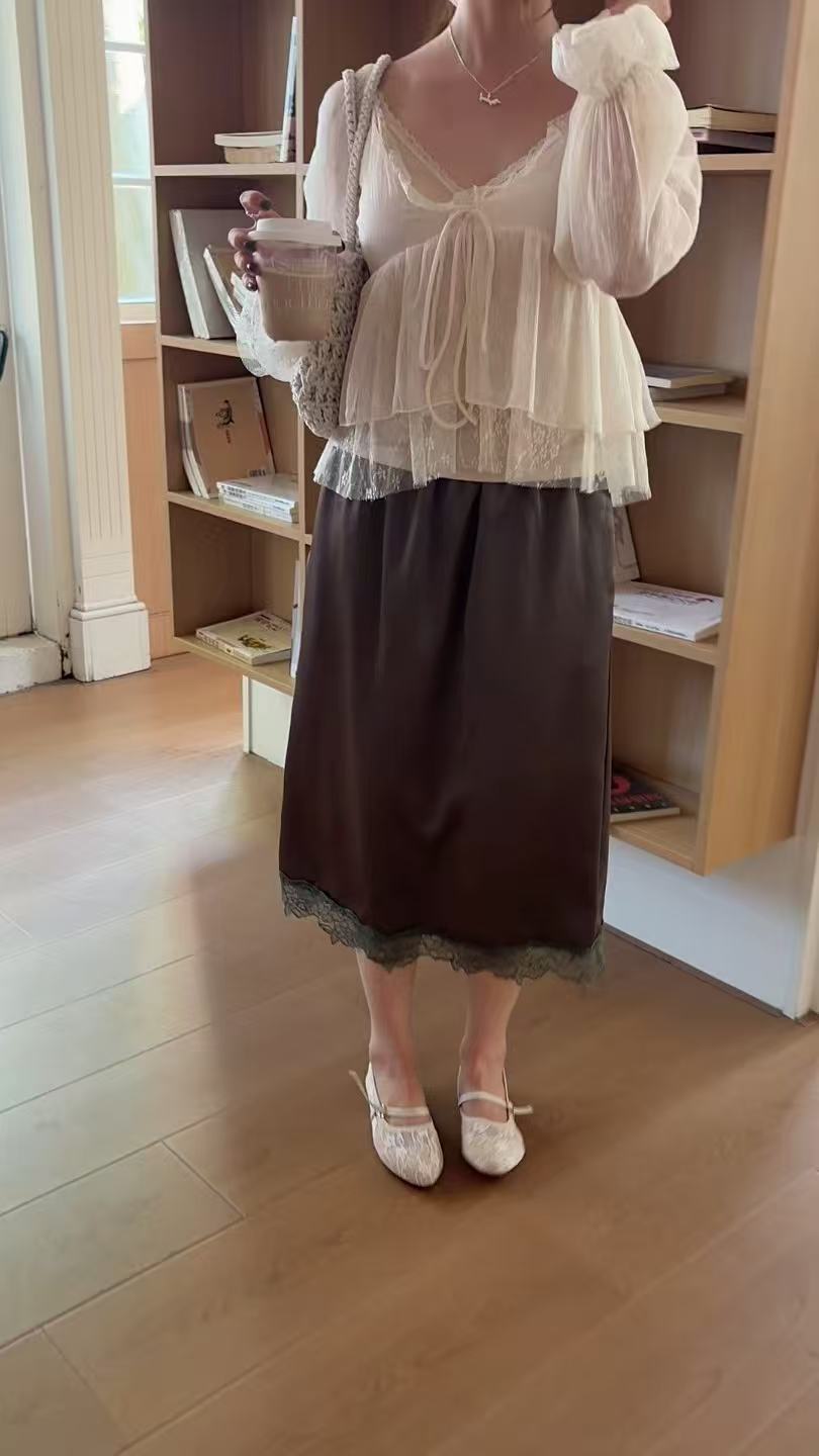 HELLO MILK TEE- 86782   拼接吊帶