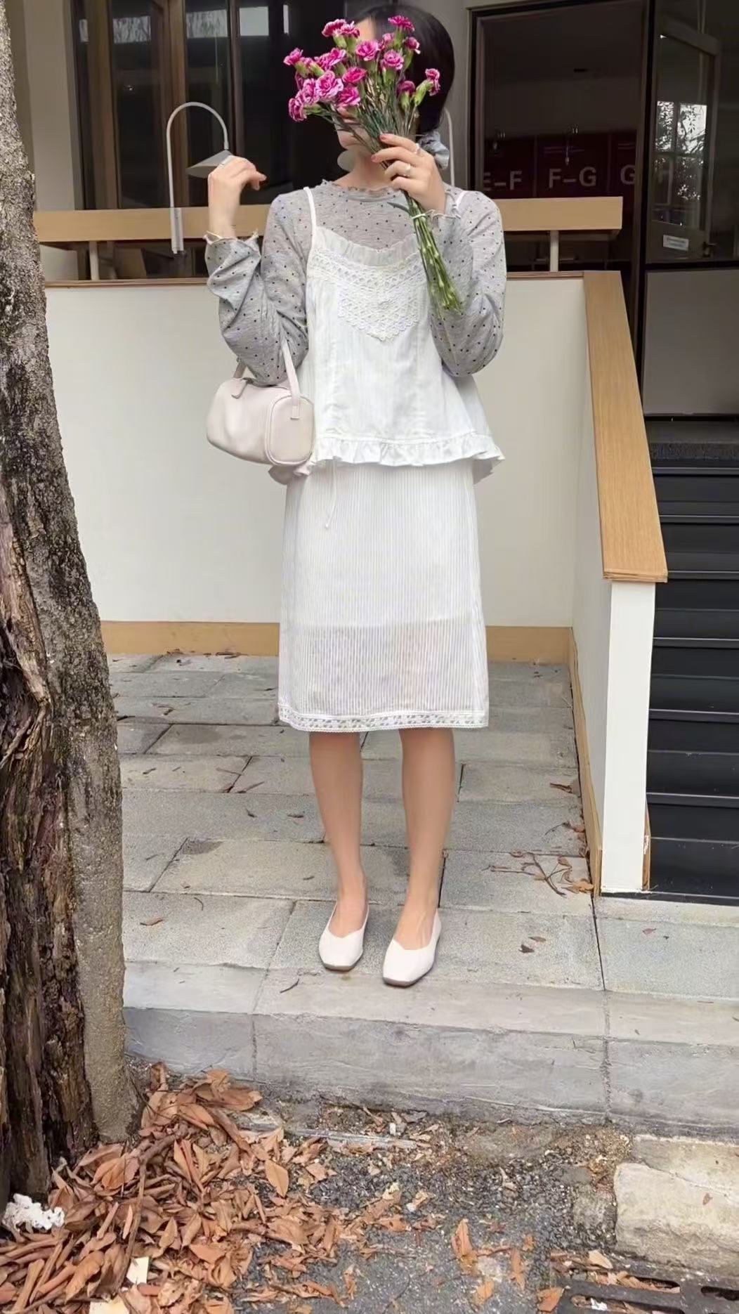 HELLO MILK TEE- 86830   波點上衣