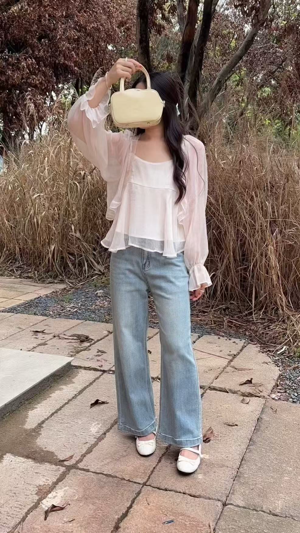 HELLO MILK TEE- 86843   法式兩件套