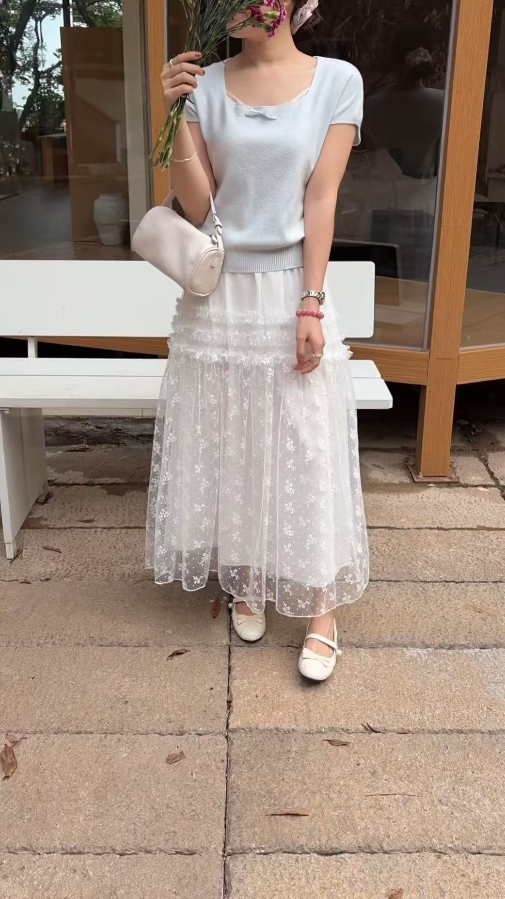 HELLO MILK TEE- 86875   方領上衣