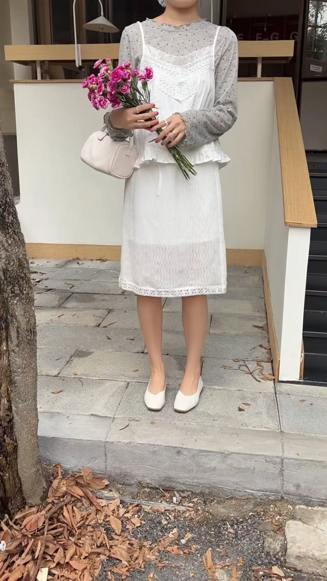 HELLO MILK TEE- 86901 百搭半裙
