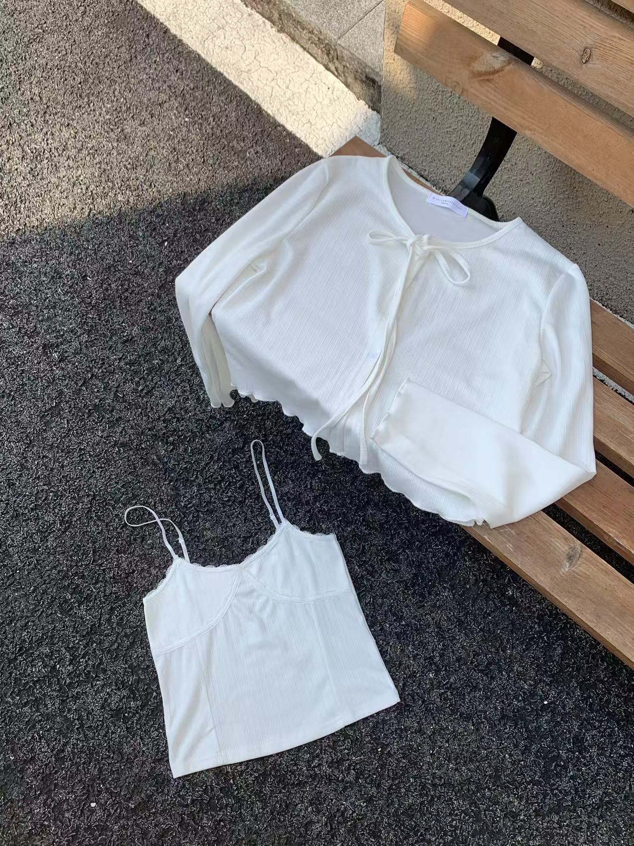 HELLO MILK TEE- 86923 綁帶套裝