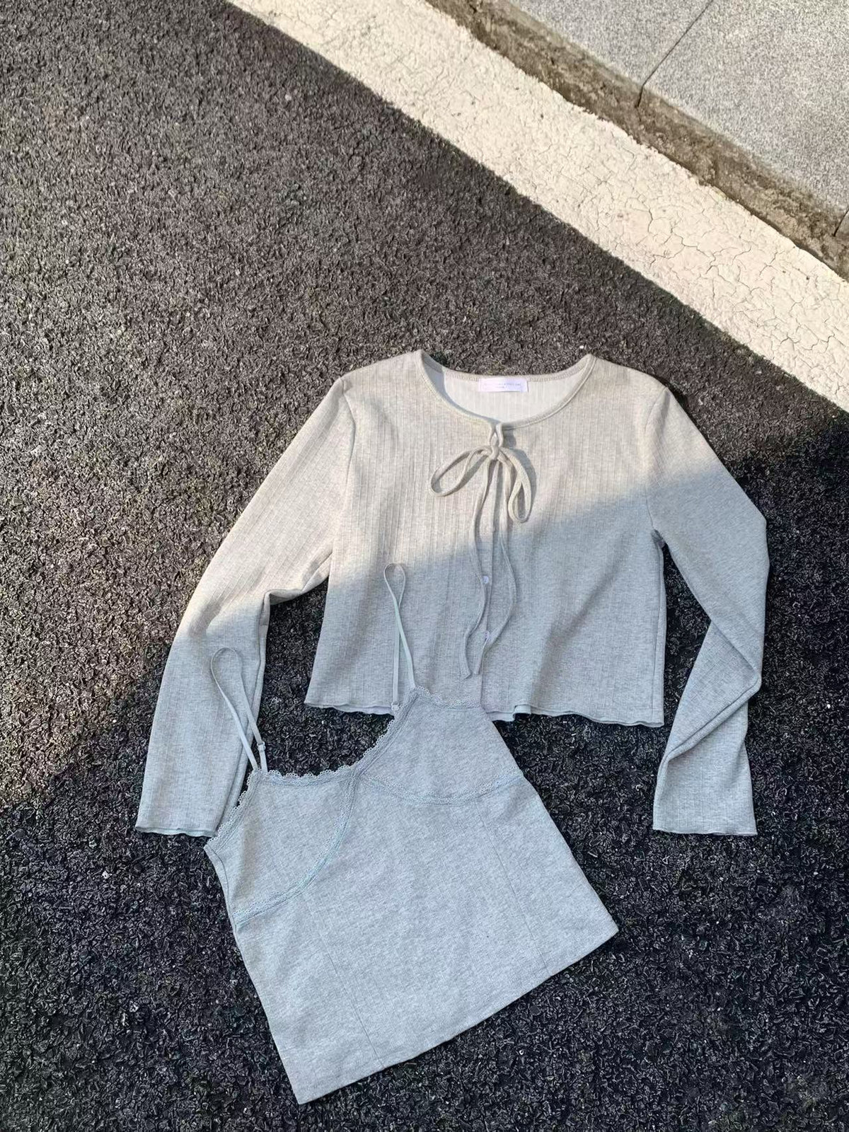 HELLO MILK TEE- 86923 綁帶套裝