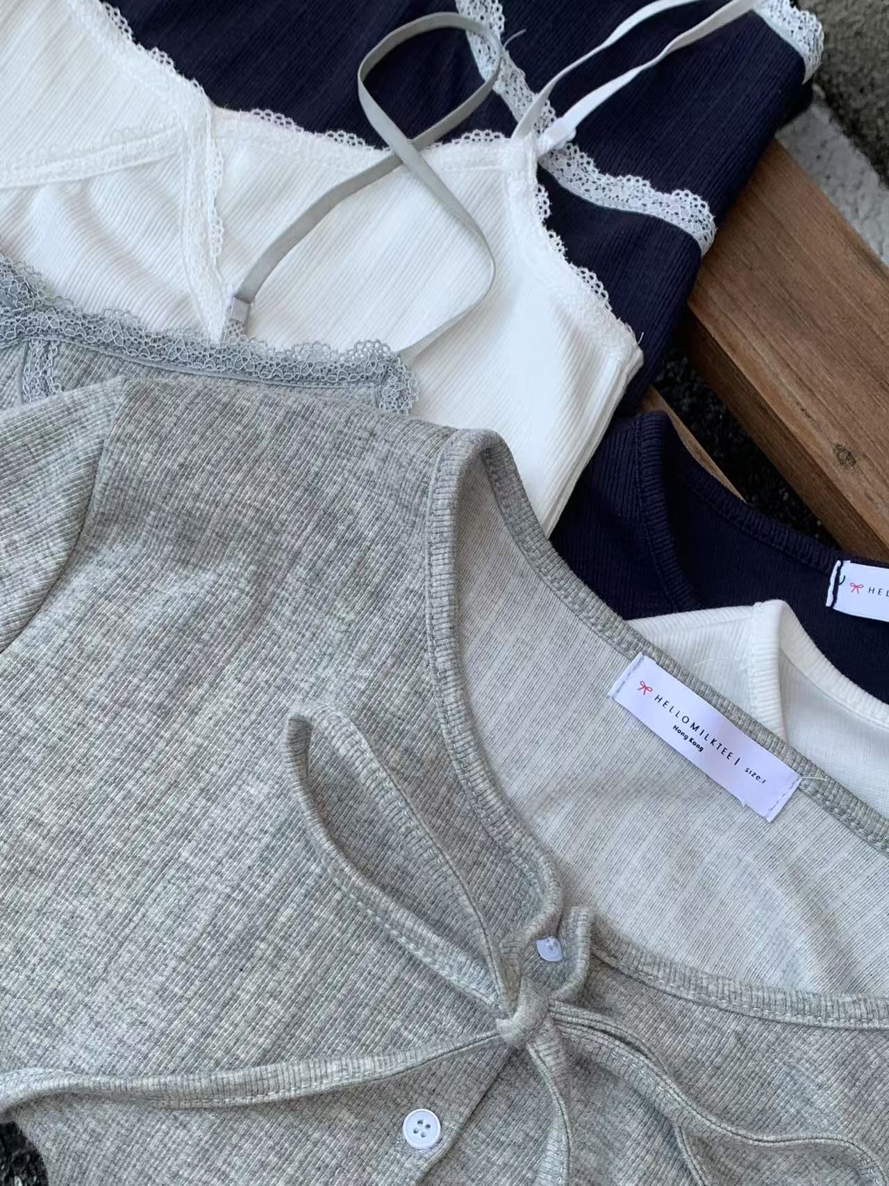 HELLO MILK TEE- 86923 綁帶套裝