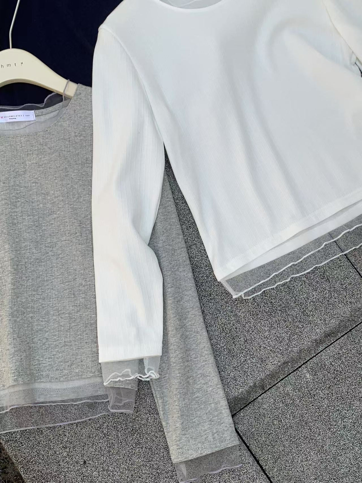 HELLO MILK TEE- 86927 磨毛小衫