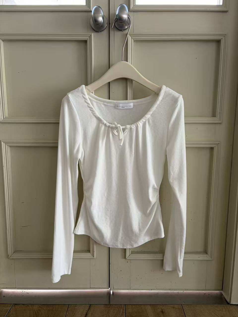 HELLO MILK TEE- 86971 百搭抽繩衫