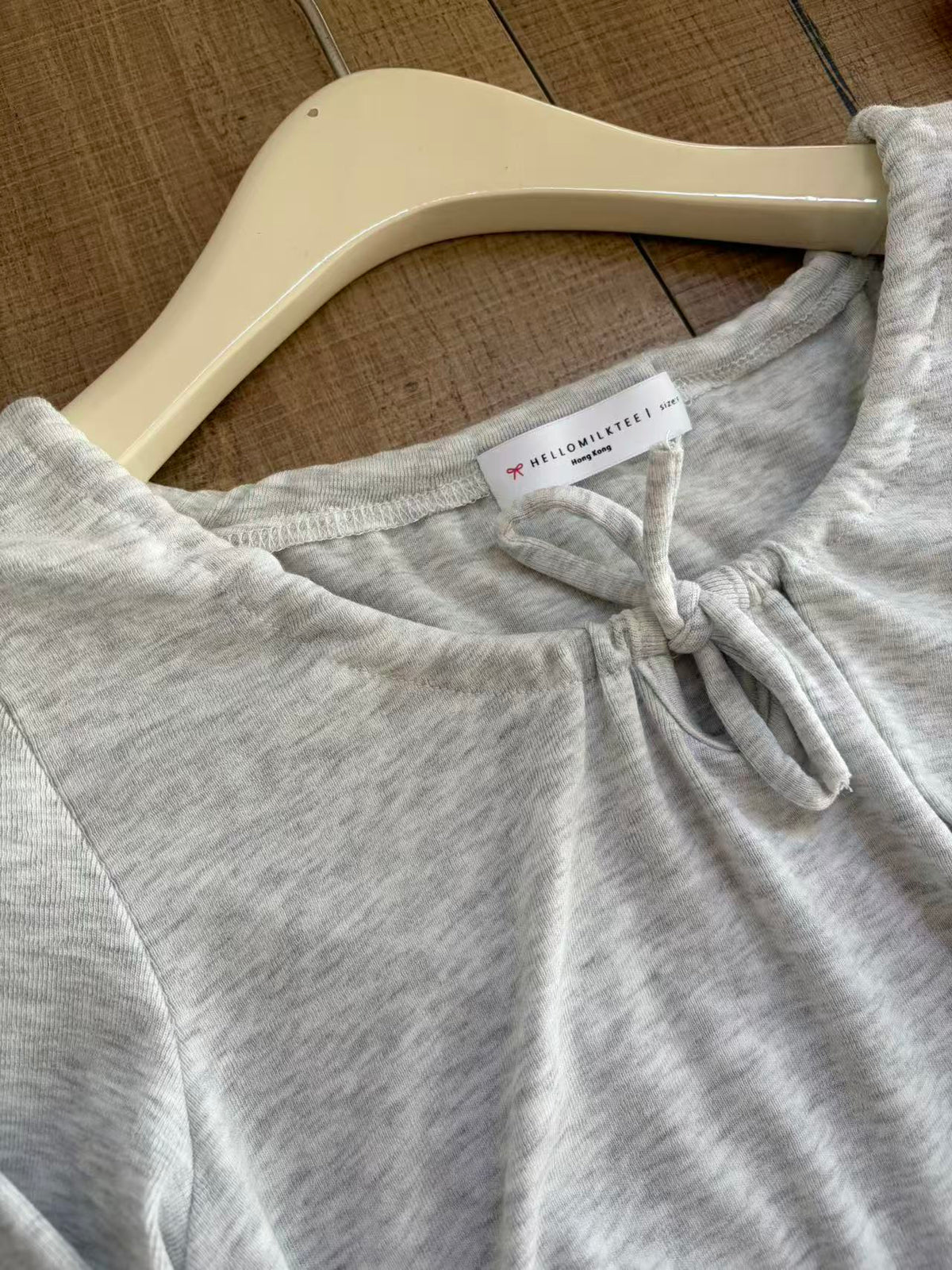 HELLO MILK TEE- 86971 百搭抽繩衫