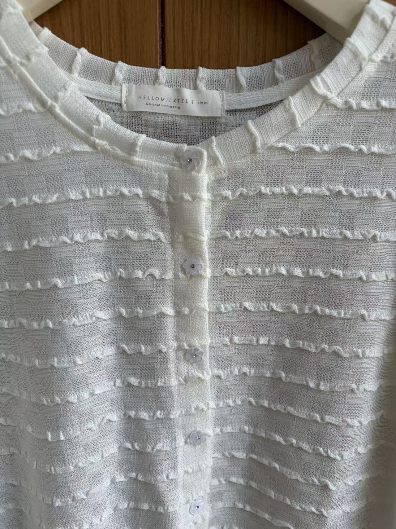 HELLO MILK TEE- 86918 圓領開衫