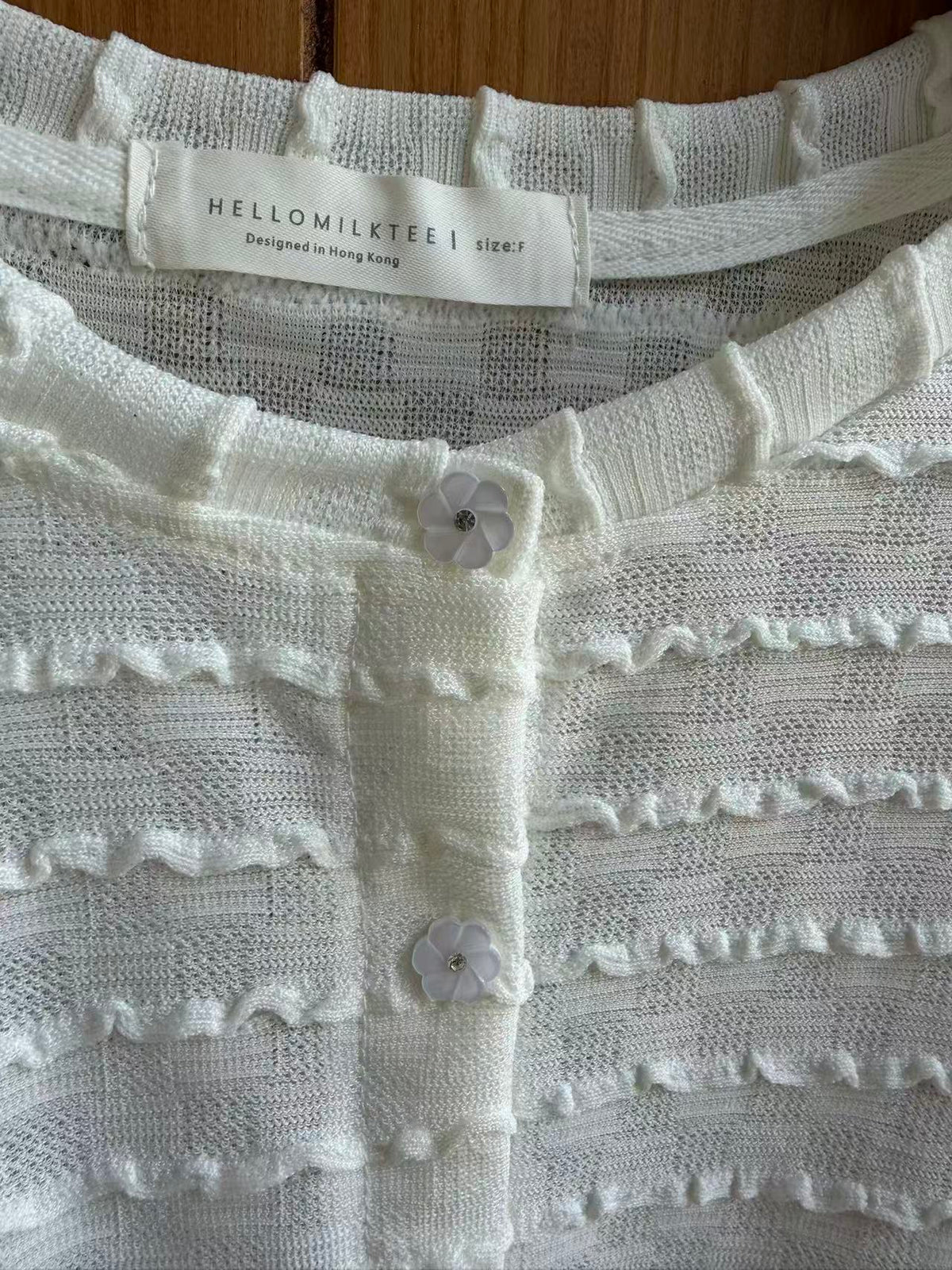 HELLO MILK TEE- 86918 圓領開衫