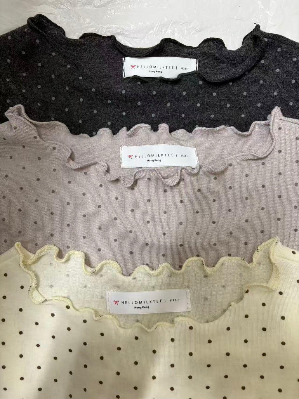 HELLO MILK TEE- 86981 韓系小衫
