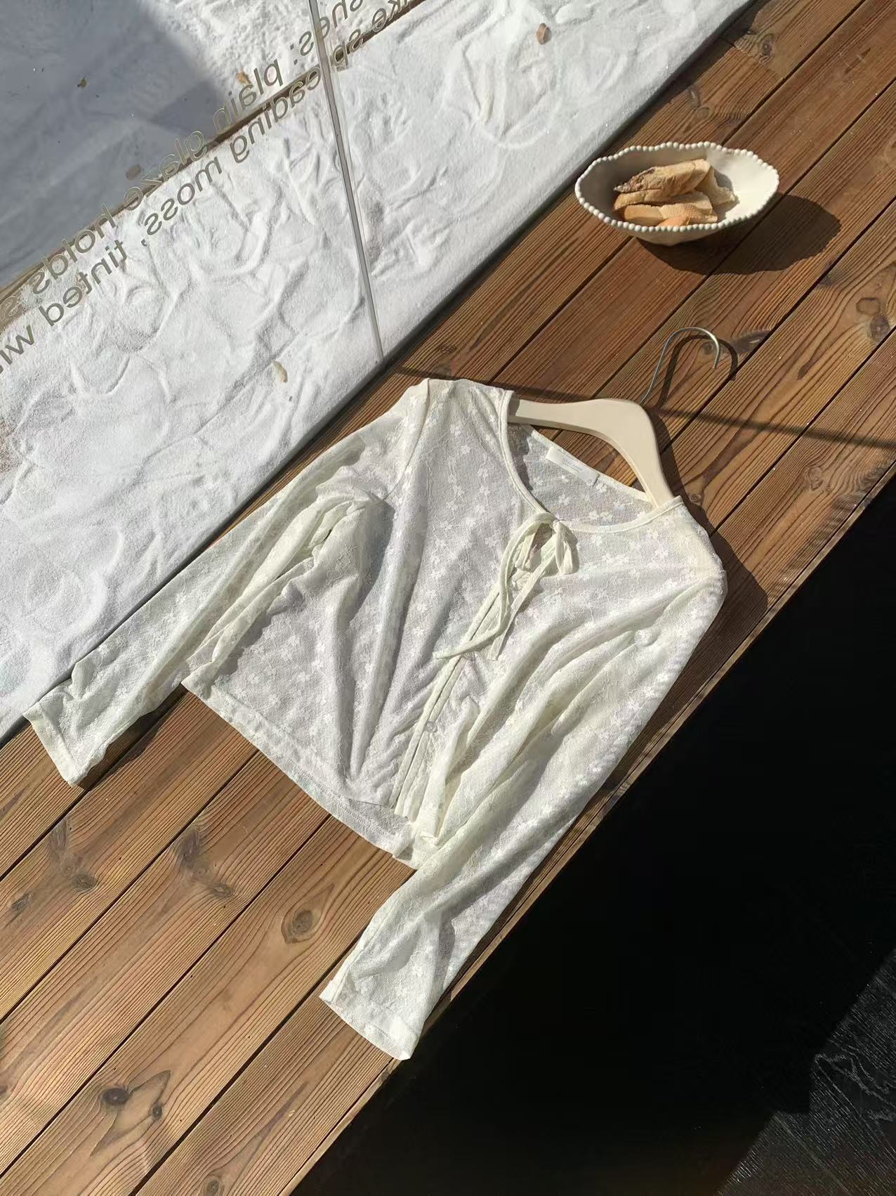 HELLO MILK TEE- 86932 簡約開衫