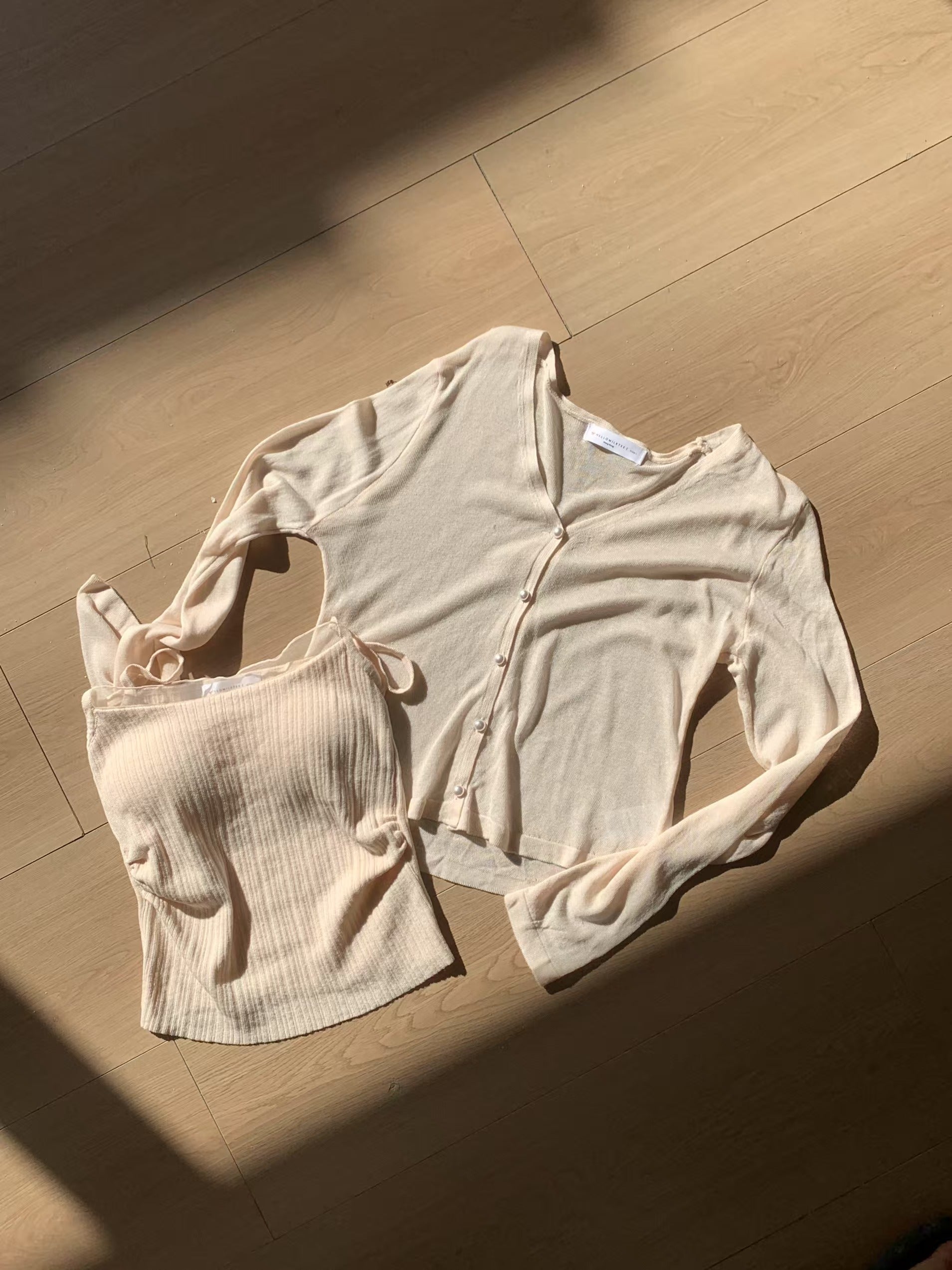 HELLO MILK TEE- 86970 韓系兩件套