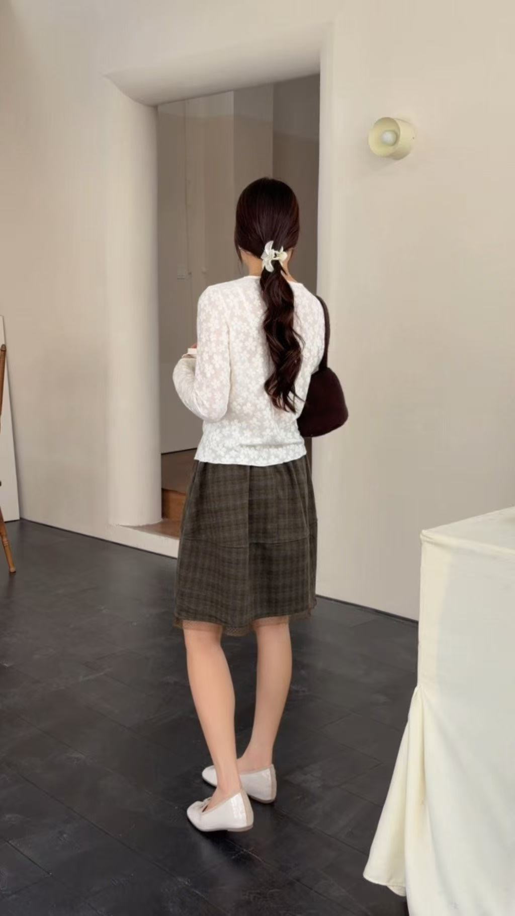 HELLO MILK TEE- 86967 韓系半裙