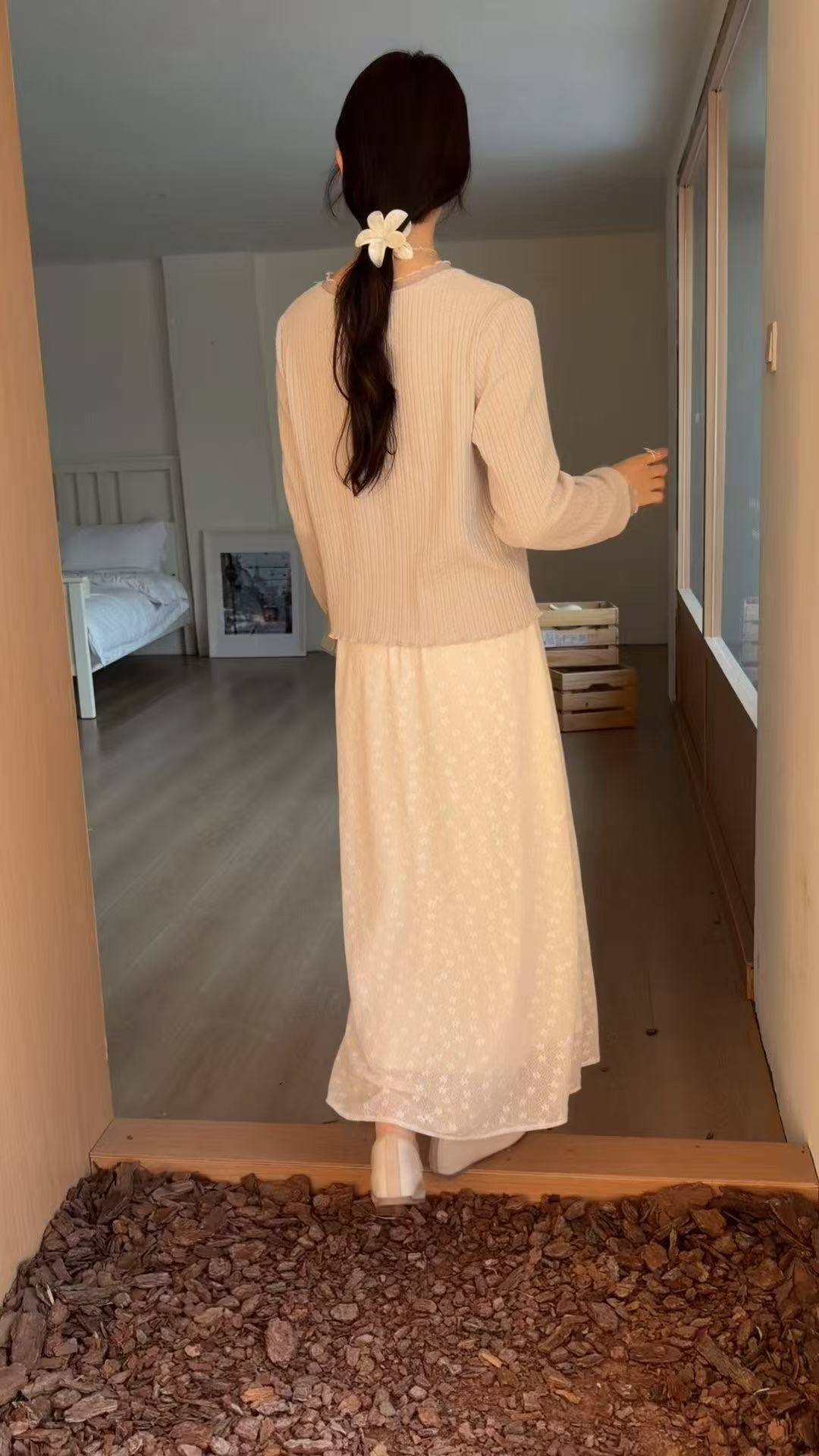 HELLO MILK TEE- 86937 韓系半裙