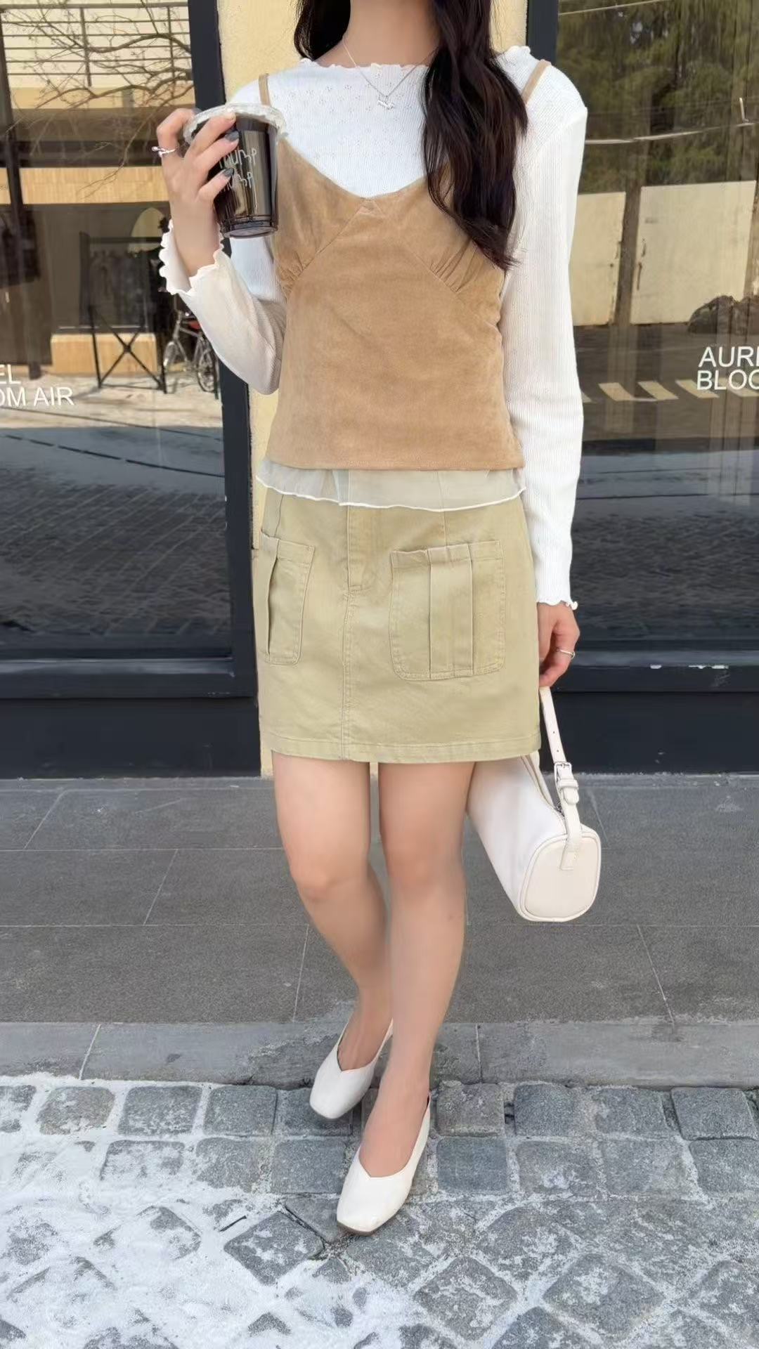 HELLO MILK TEE- 86905 韓系短裙