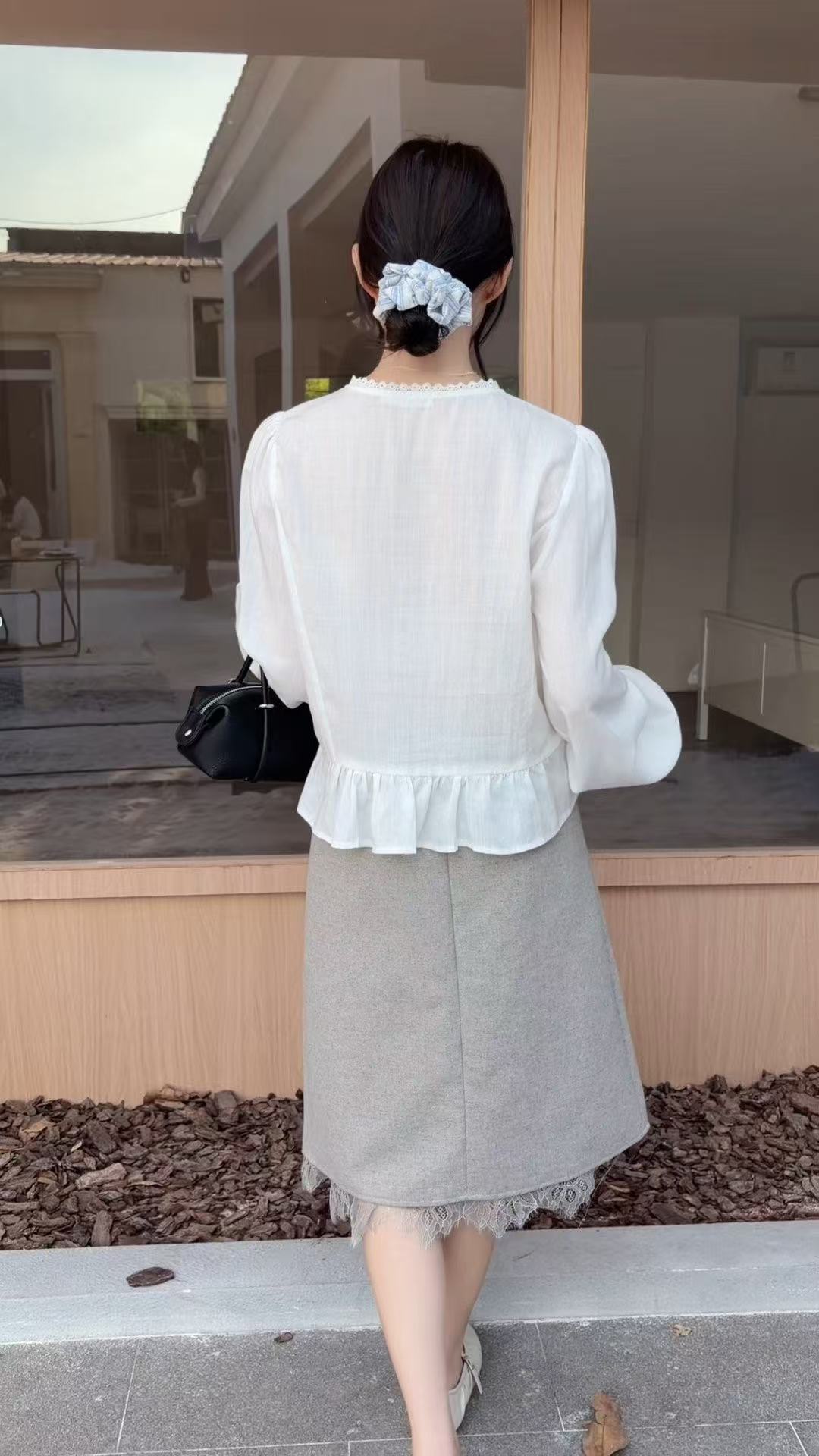 HELLO MILK TEE- 86946 毛呢半裙