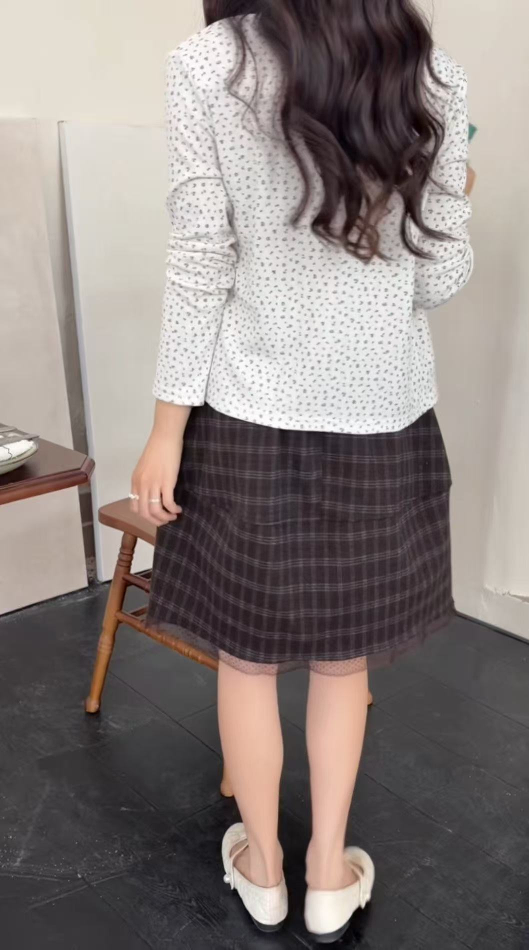 HELLO MILK TEE- 86976 碎花兩件套