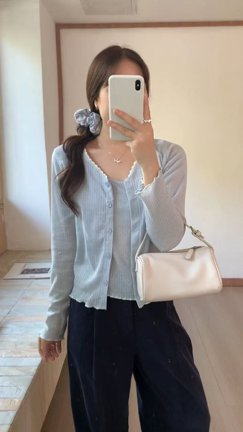 HELLO MILK TEE- 86919 花邊套裝