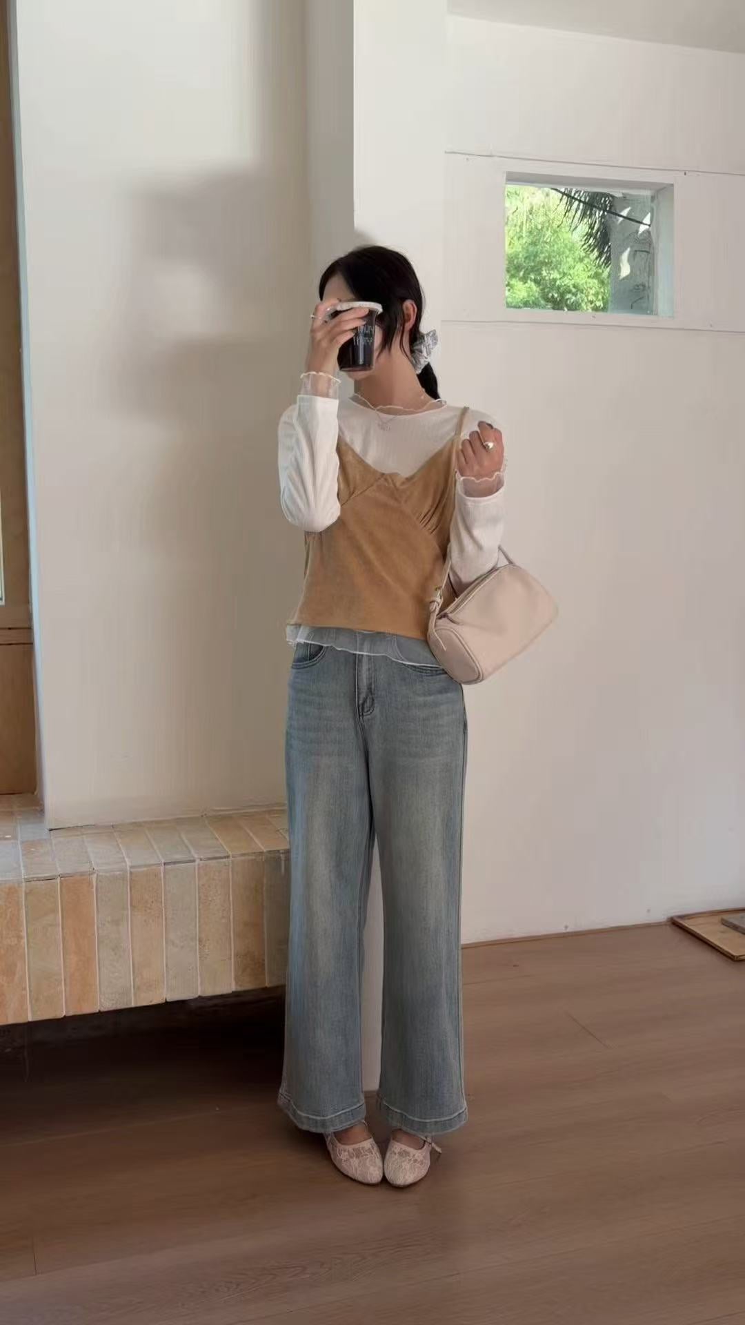 HELLO MILK TEE- 86926 吊帶上衣