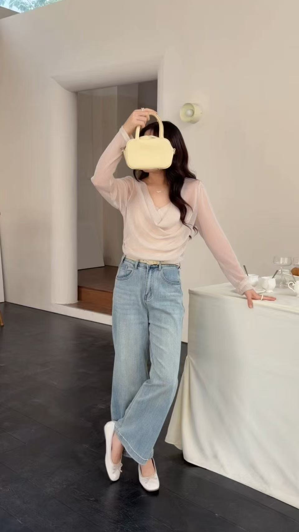 HELLO MILK TEE- 86944 細閃小衫