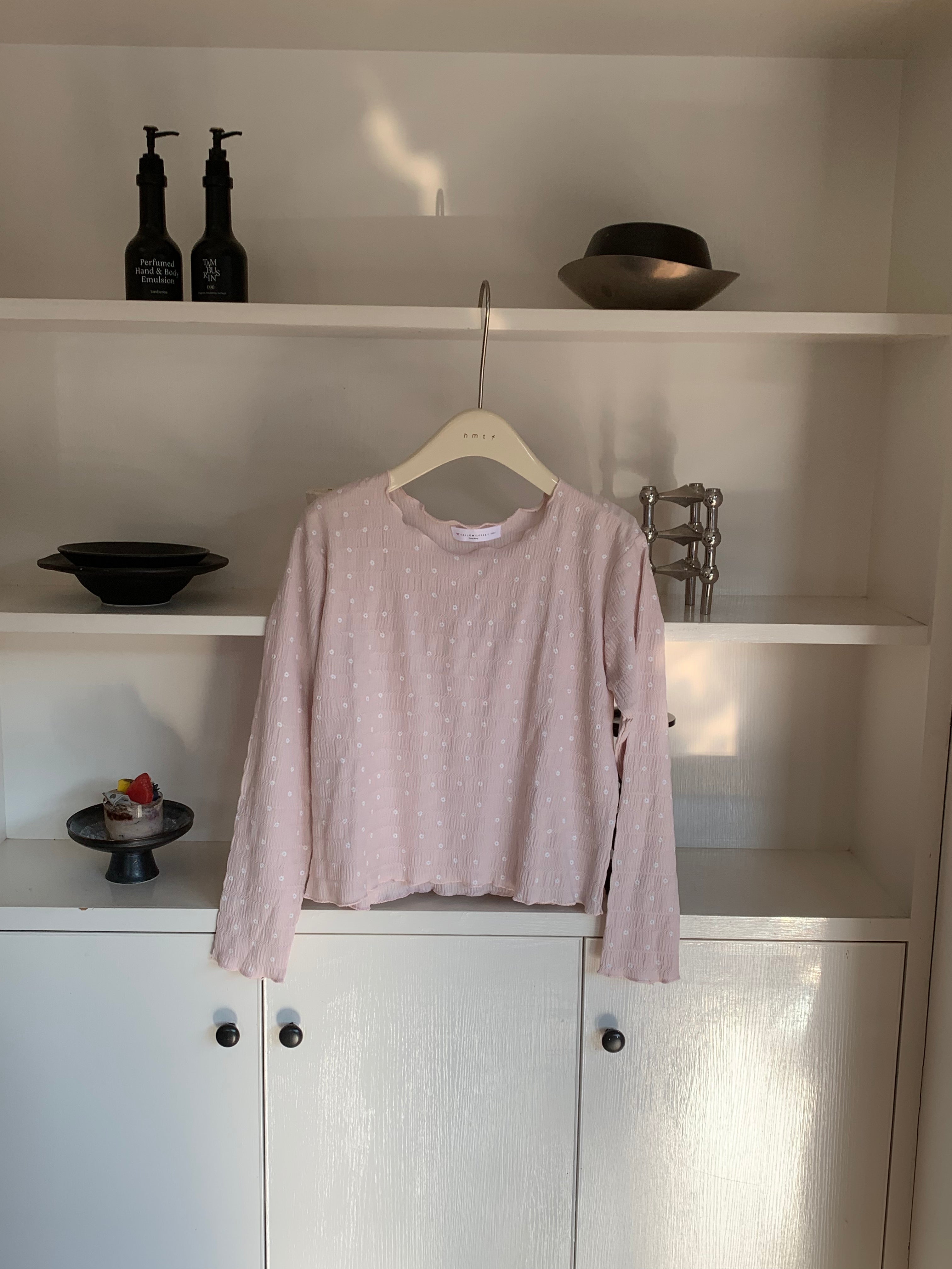 HELLO MILK TEE- 87042 碎花小衫