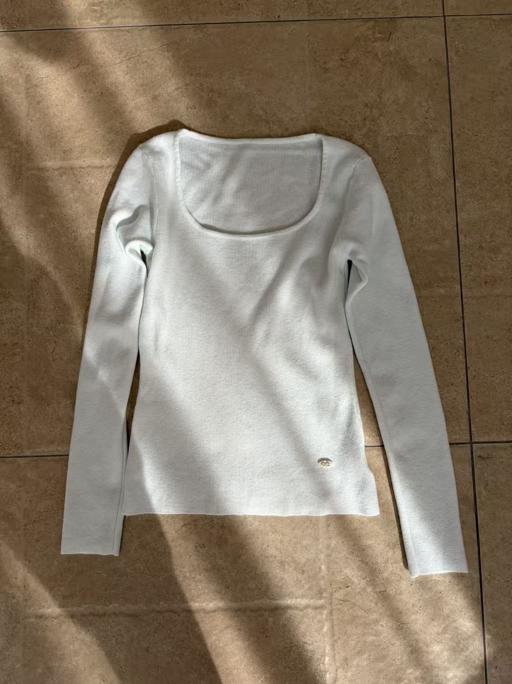 HELLO MILK TEE- 87004 方領小衫