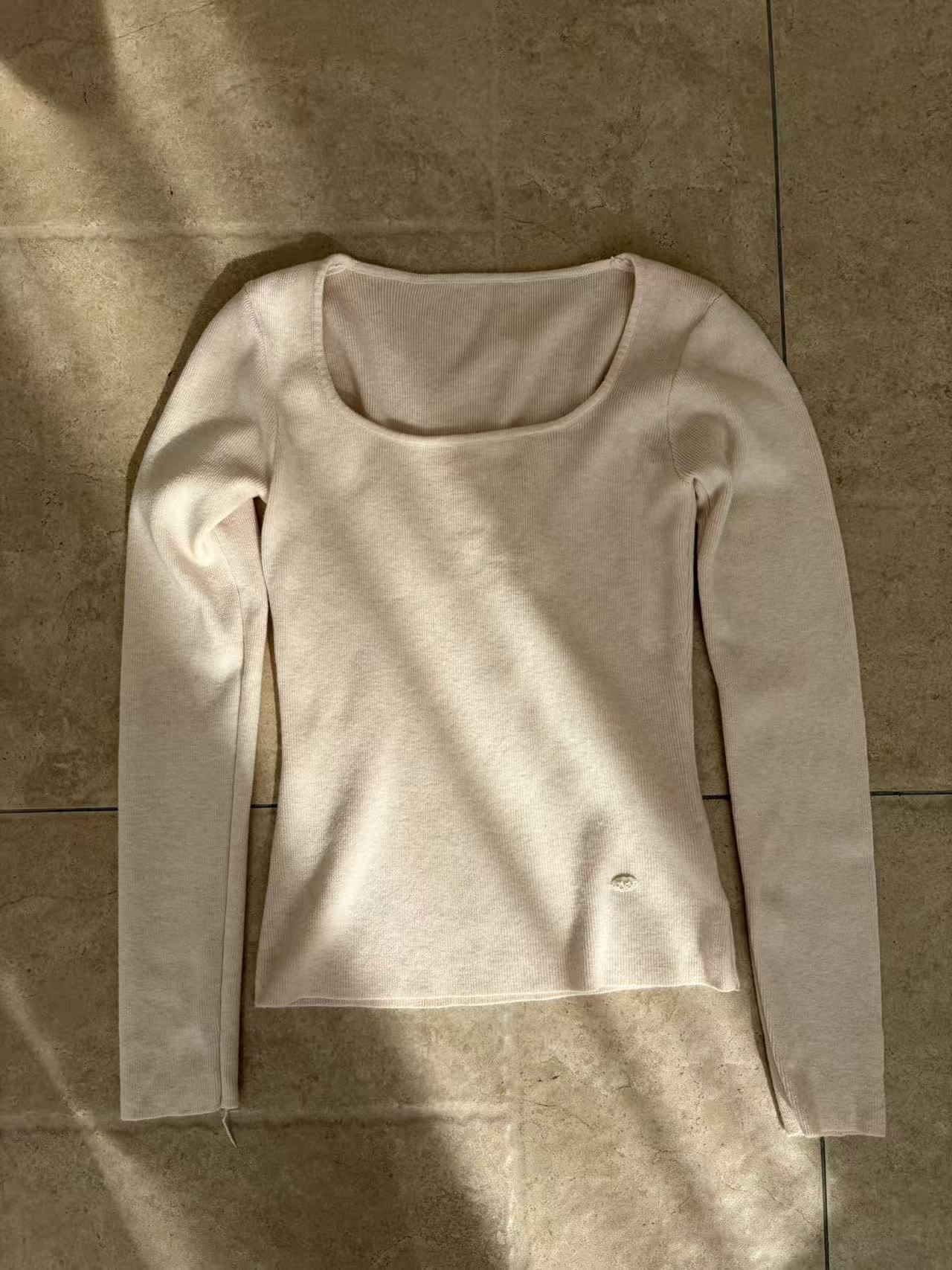 HELLO MILK TEE- 87004 方領小衫