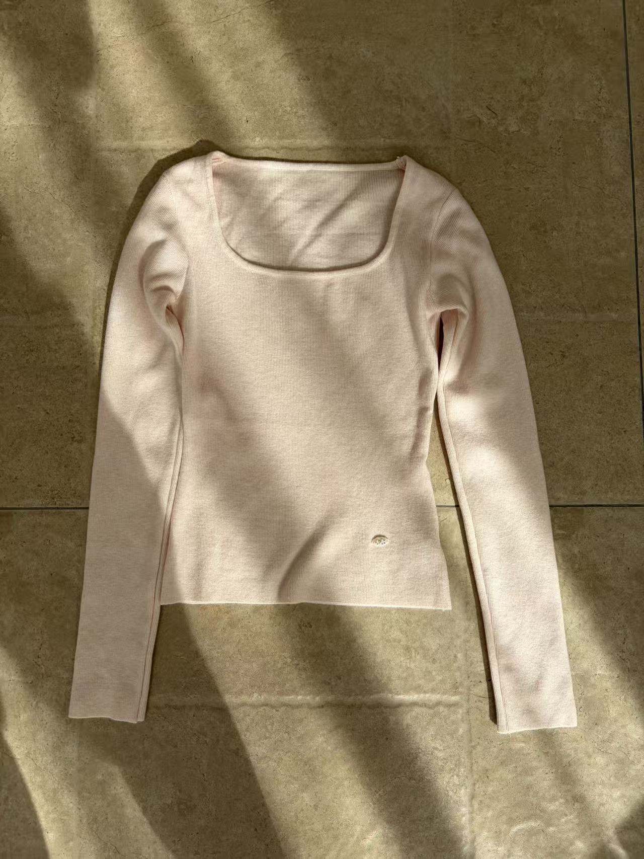 HELLO MILK TEE- 87004 方領小衫