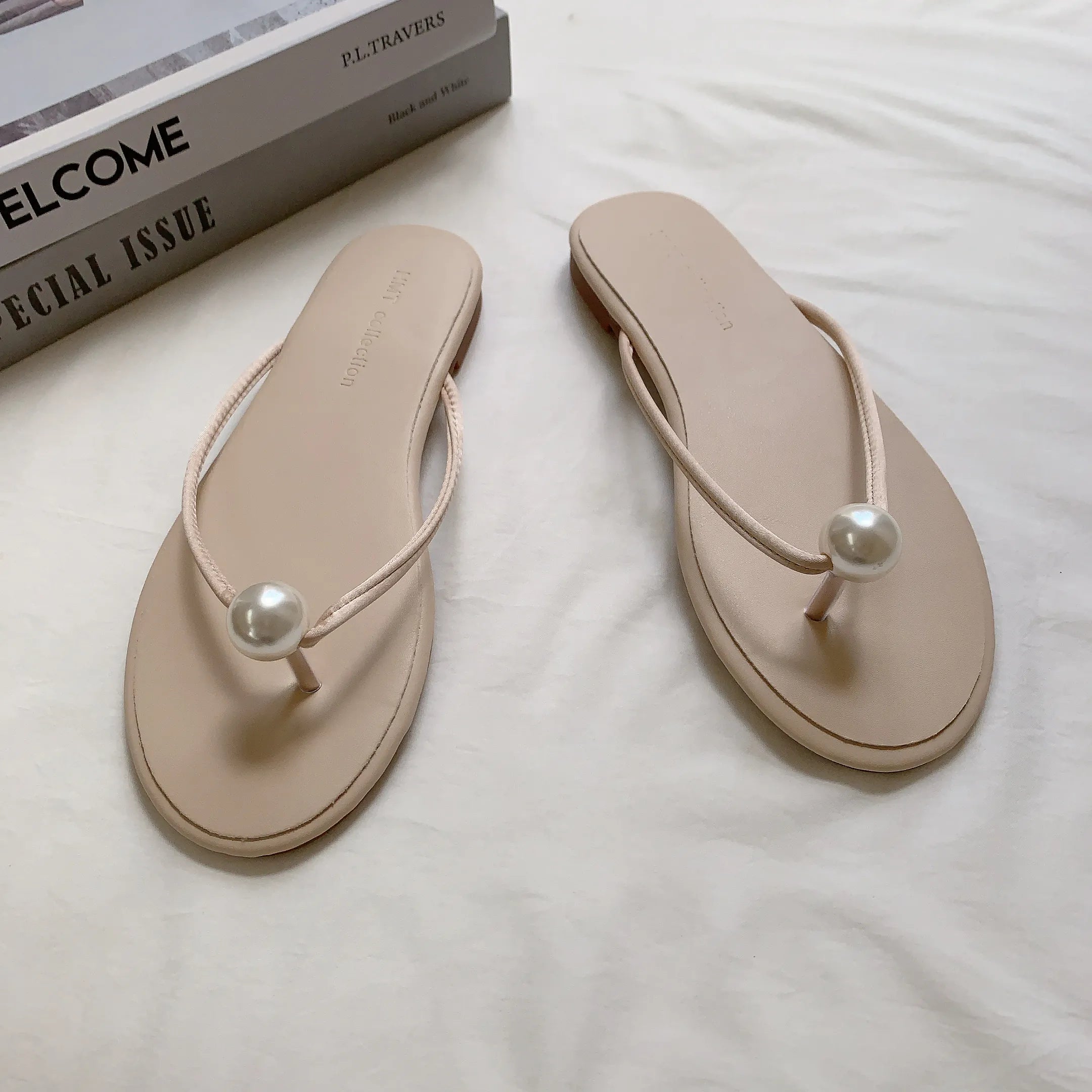 HELLO MILK TEE- 83324 珍珠拖鞋