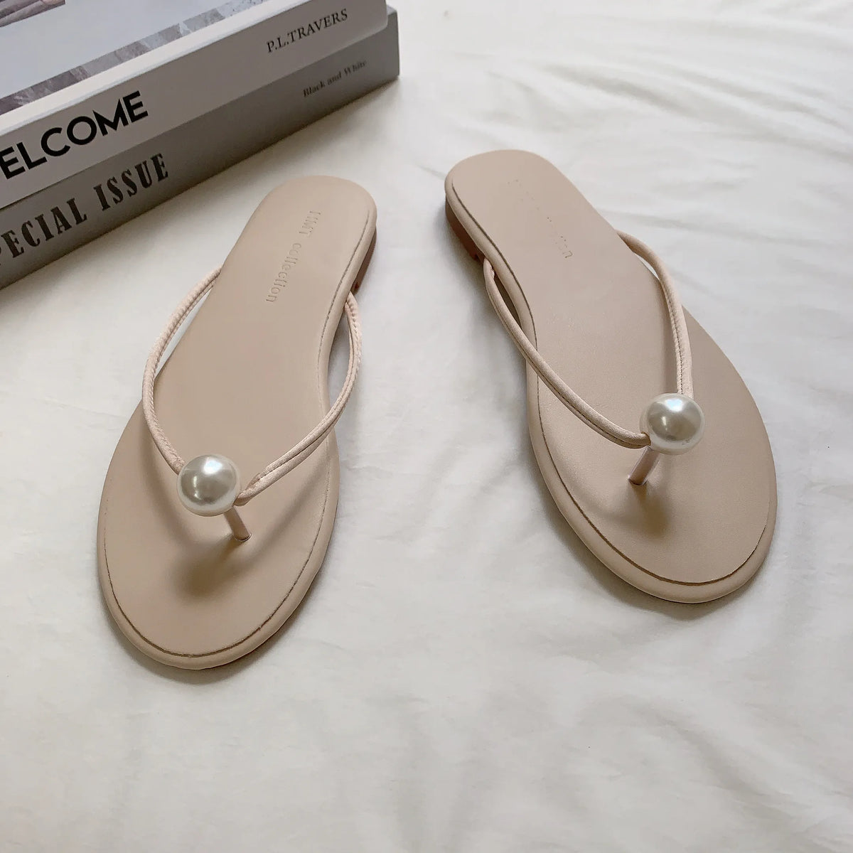 HELLO MILK TEE- 83324 珍珠拖鞋